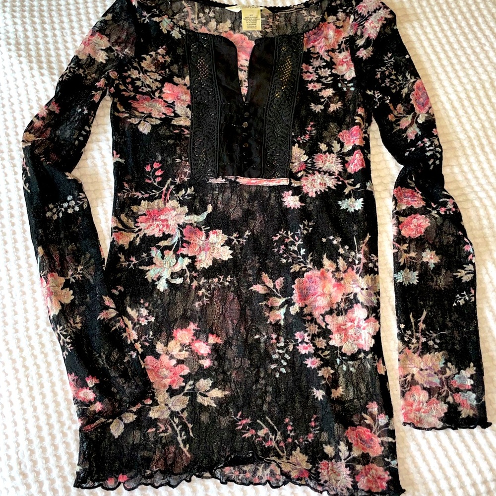 NWT Ralph Lauren Floral Lace Top